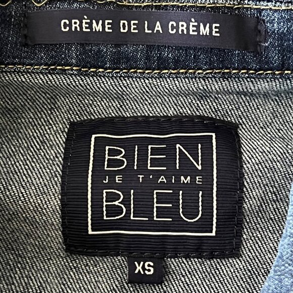 Bien Bleu Women's Blue Faded Wash Denim Jacket With Button Front Size XS - Picture 9 of 12